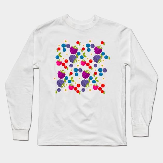 Berries Long Sleeve T-Shirt by edwardecho